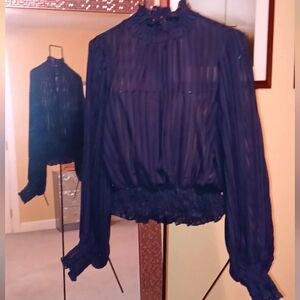 Black chiffon blouse